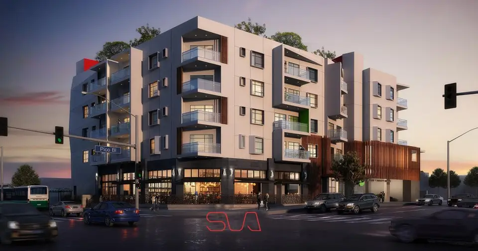 Wood Framing Progresses on 48-Unit Mixed-Use Development at 5843 W. Pico Boulevard in Los Angeles