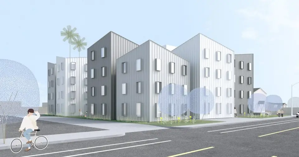 Wood Framing Progresses on 40-Unit Affordable Housing Project in Los Angeles' Wilmington Neighborhood