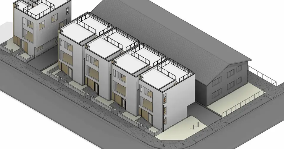 Five Townhome-Style Residences Planned for Hollywood Parking Lot