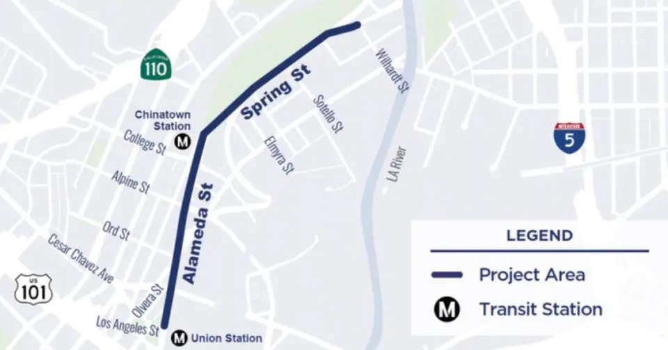 Los Angeles to Implement Street Safety Project in Chinatown, Adding Protected Bike Lanes
